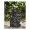 Jeco Multi-Tier Rocks Water Fountain with Led Lights FCL135